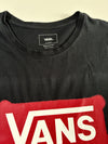 Vans “Off The Wall” Spray Logo Black Graphic Tee – Size XL