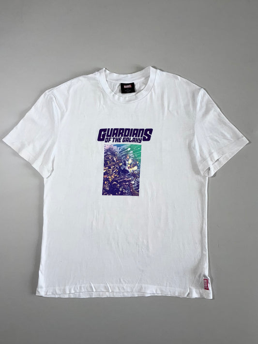 Marvel Guardians of the Galaxy Comic Print White Tee – Size (2XL)