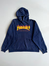 Thrasher Flame Logo Navy Hoodie (2XL)