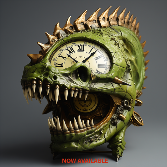 X Steampunk Dragon Clock