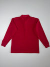 Burberry Nova Check Placket Red Long Sleeve Polo (L)