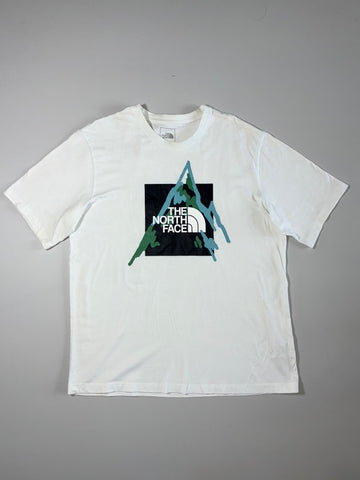 The North Face Mountain Box Logo White Tee – Size (Xl)