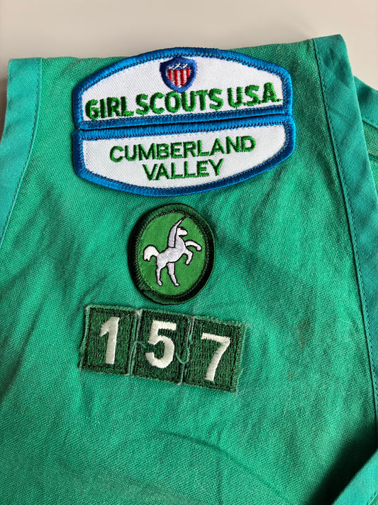 Vintage Girl Scouts USA Patch Vest — Cumberland Valley Troop 157 Woman’s (S)