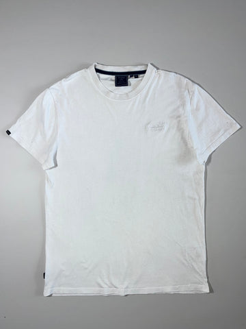 Superdry Organic Cotton Essential White Tee – Size (M)