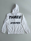 Adidas Hooded Track Jacket — White (L)