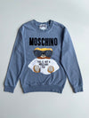 Moschino Couture Teddy Bear Sweatshirt — Slate Blue (S)