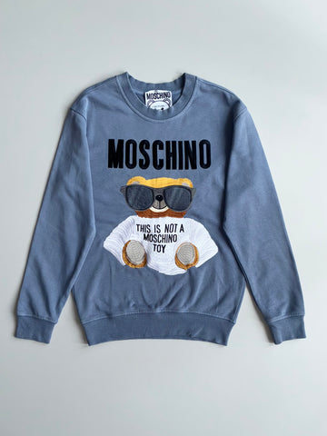 Moschino Couture Teddy Bear Sweatshirt — Slate Blue (S)