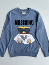 Moschino Couture Teddy Bear Sweatshirt — Slate Blue (S)