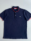 Lacoste Slim Fit Tipped Polo  Navy with Red Trim (M)
