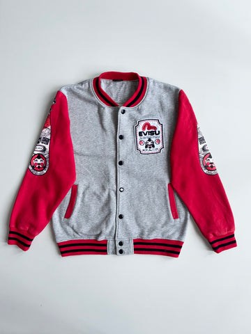 Vintage Y2K EVISU Japan Koi Fish Wave Patch Varsity Jacket  (M/L)