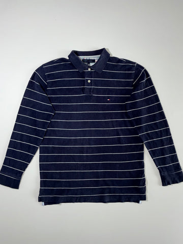 Tommy Hilfiger Striped Long Sleeve Polo (L/XL)