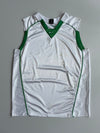 Nike Team Sleeveless Basketball Jersey — White/Green (2XL)