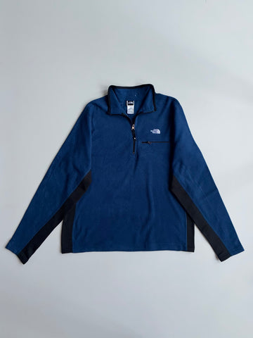 North Face Quarter-Zip Fleece Pullover — Navy (M/L)