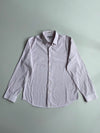 Express Fitted Dress Shirt White Purple Polka Dot (XL)