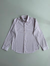 Express Fitted Dress Shirt White Purple Polka Dot (XL)
