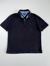 Tommy Hilfiger Custom Fit Polo w/ Chambray Trim – Black – (2XL)