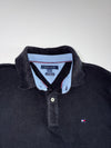 Tommy Hilfiger Custom Fit Polo w/ Chambray Trim – Black – (2XL)