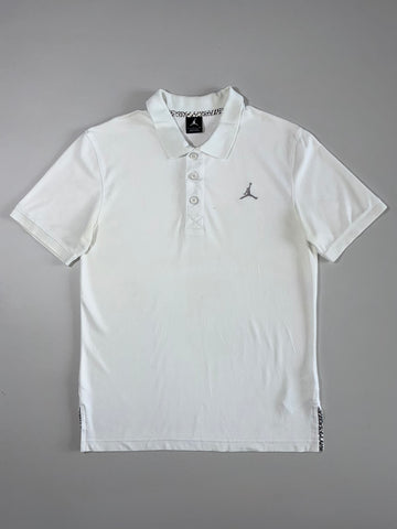Jordan Elephant Print Trim Polo – White (L)