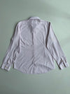 Express Fitted Dress Shirt White Purple Polka Dot (XL)