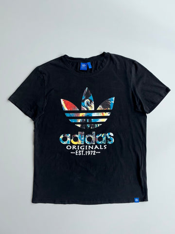 Adidas Originals Tie-Dye Trefoil Graphic Tee Black Sz (XL)