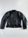 Minimal Black Pure Leather Moto Jacket (L)
