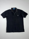 Vintage Polo Ralph Lauren Blue Label Black Polo Shirt – White Pony Logo (2XL)
