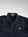 Vintage Polo Ralph Lauren Blue Label Black Polo Shirt – White Pony Logo (2XL)