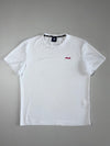 FILA White Essential Tee – Small Logo Tape Collar(XL)
