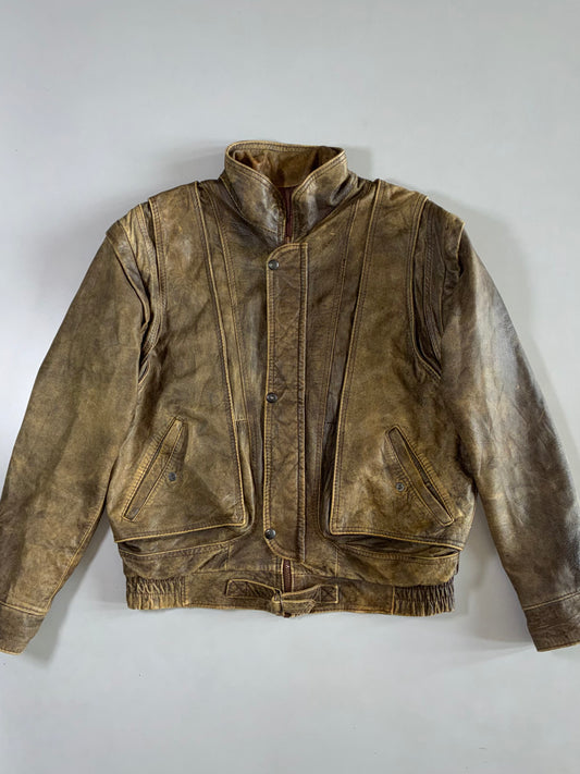 Vintage Premium Original Leather (Detechable Arms) Jacket (M)