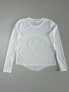 Nike Dri-Fit Running White Long Sleeve Tee (S)