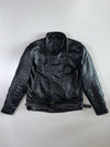 Black Belted Pure Leather Biker Jacket (L)