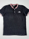 The North Face Henley Collar Striped Trim Polo – Charcoal Grey (L)