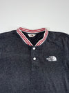 The North Face Henley Collar Striped Trim Polo – Charcoal Grey (L)