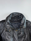 Black Leather Belted Utility Jacket (L)