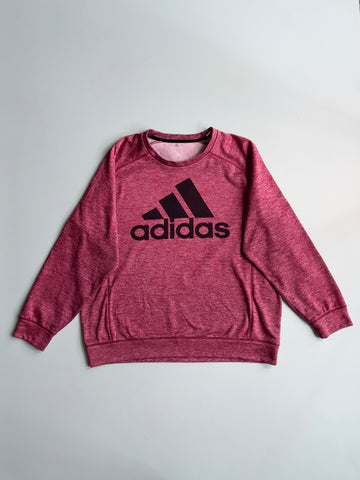 Adidas Big Logo Crewneck Sweatshirt Heather Maroon (3XL)