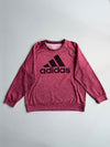 Adidas Big Logo Crewneck Sweatshirt Heather Maroon (3XL)