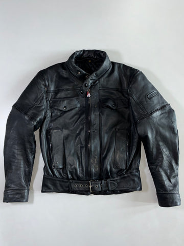 Hein Gerike Premium Belted Leather Utility Jacket (L)