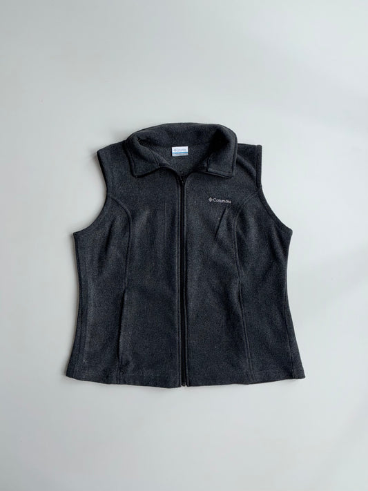 Columbia Fleece Full Zip Vest Charcoal  woman’s  (L)