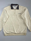 Columbia Quarter Zip Fleece-Lined Sweatshirt – Oatmeal (L)