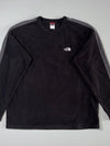 The North Face Black & Grey Colorblock Fleece Crewneck Sweatshirt –(2XL)
