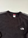 The North Face Black & Grey Colorblock Fleece Crewneck Sweatshirt –(2XL)
