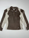 The North Face Brown & Grey 1/4 Zip Fleece Pullover – Women’s(M)