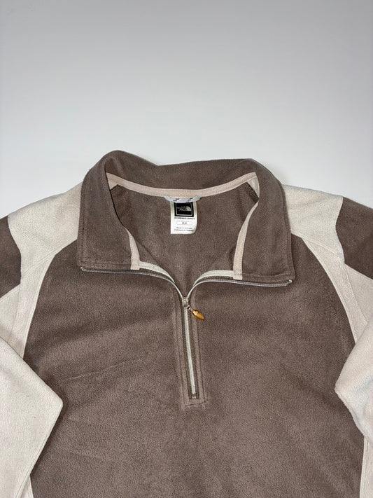 The North Face Brown & Grey 1/4 Zip Fleece Pullover – Women’s(M)