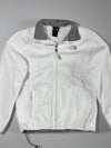 The North Face White Sherpa Fleece Full Zip Jacket – Grey Collar(S)