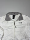 The North Face White Sherpa Fleece Full Zip Jacket – Grey Collar(S)