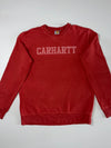 Carhartt Spellout Washed Crewneck Sweatshirt – Faded Red  (XL)