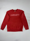 Carhartt Spellout Washed Crewneck Sweatshirt – Faded Red  (XL)