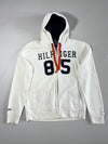 Tommy Hilfiger 85 Spellout Full Zip Hoodie – White – Size XL (Vintage Fit)