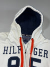Tommy Hilfiger 85 Spellout Full Zip Hoodie – White – Size XL (Vintage Fit)