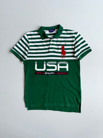 Polo Ralph Lauren “USA” Big Pony Striped Rugby Shirt (S)